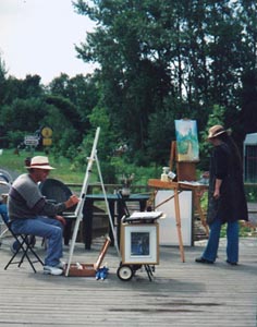 Sur le quai de la gare