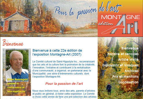 siteWeb  Montagne-art 2007